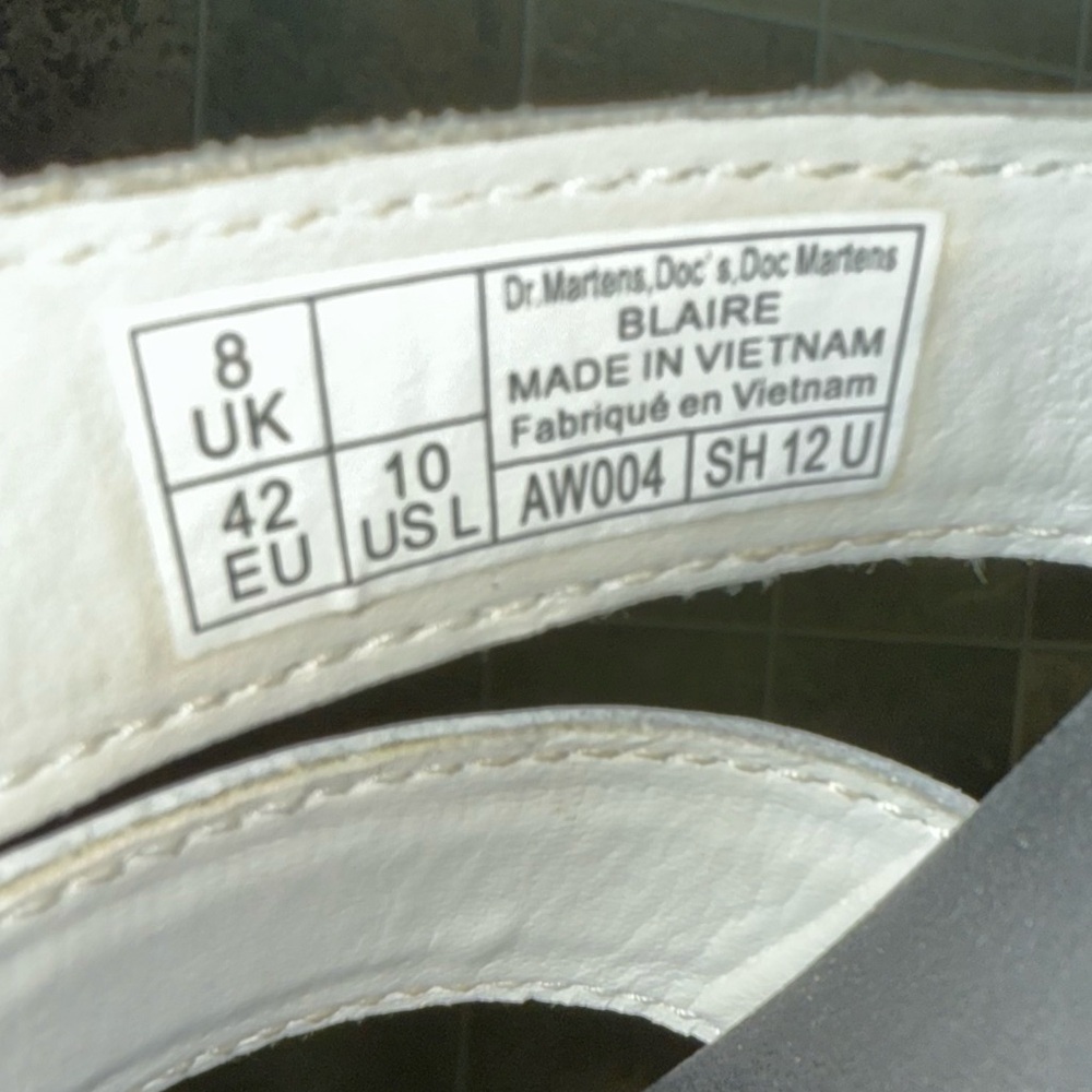 Dr. Martens White and Black Platform Strappy Sandals - Picture 7 of 13